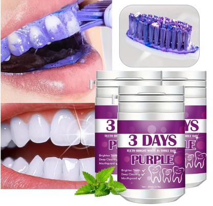 Purple Tooth Cleaning Powder