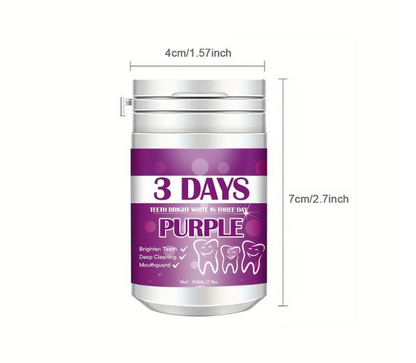 Purple Tooth Cleaning Powder