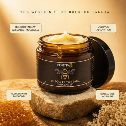 Cortiv8 Boosted Grass-Fed Tallow Honey Balm